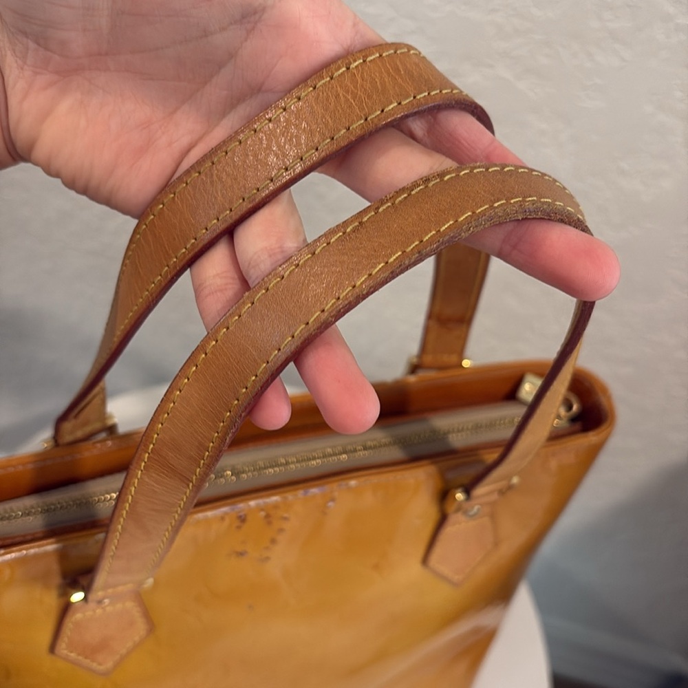 Louis Vuitton Mustard Patent Leather Tote - Picture 4 of 14